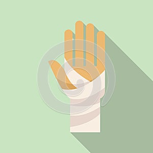 Hand injury icon flat vector. Arm fracture