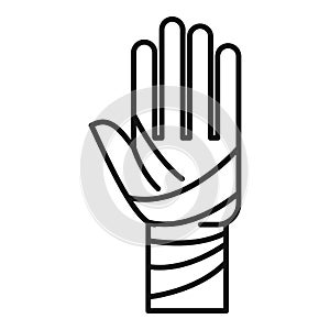 Hand injury icon outline vector. Arm fracture