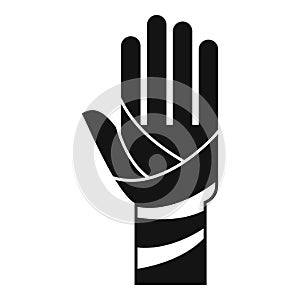 Hand injury icon simple vector. Arm fracture