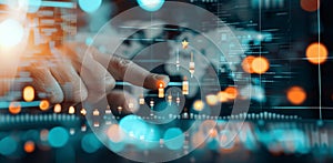 Hand Interacting With Digital Interface