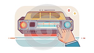 Hand Interacting with Futuristic Control Panel, vector design Generative AI