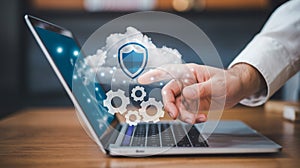 Cloud Security and Data Protection Concept