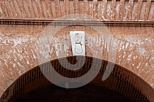 Hand (islamic symbol) at Gate of Justice (Puerta de la Justicia) at Alhambra - Granada, Andalusia, Spain