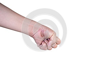 hand on isolated background clipping path