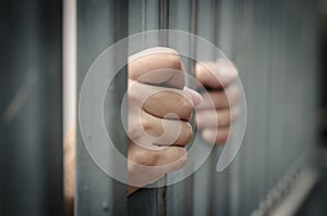 Hand in jail photo