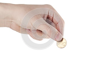 Hand keeping coin