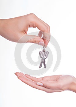 Hand with keys