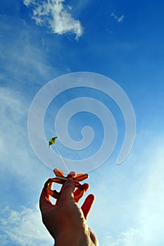 Hand and kite