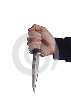 Hand with knife