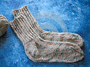 Hand knitted socks