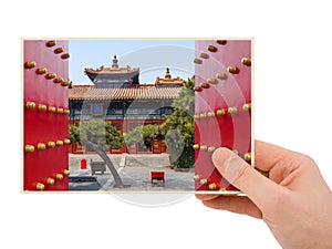 Hand and Lama Yonghe Temple in Beijing China my photo