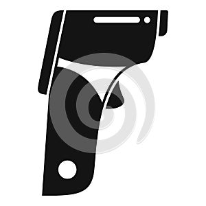 Hand laser thermometer icon simple vector. Digital temperature