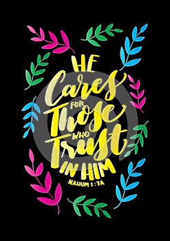 Hand Lettered Bible Quote. Positive Vibe