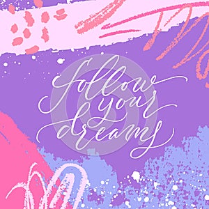 Hand lettering card, poster, print