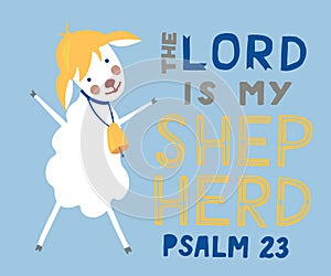 Hand lettering The Lord is my Shepherd