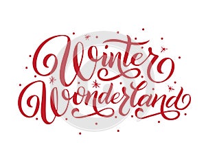 Hand lettering Winter Wonderland. photo