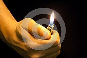 Hand with lighter