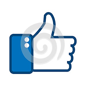 Hand like icon. Flat style. Vector illustration