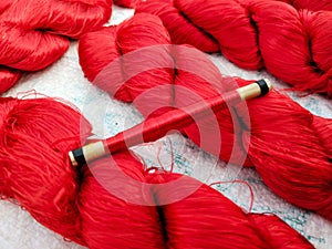 hand loom silk thread spindle for shuttle tool. famous name Thai Silk and Reel