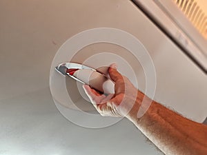 Hand-luggage compartment with suitcases in airplane