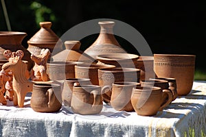Hand made clay pots