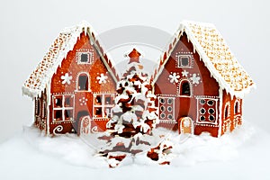 The hand-made eatable gingerbread houses photo