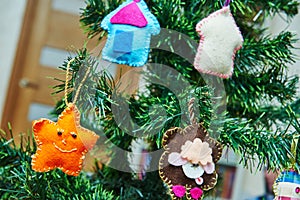 Hand made felt Christmas tree decoration