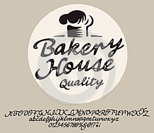Hand Made Font `Bakery` Custom handwritten alphabet