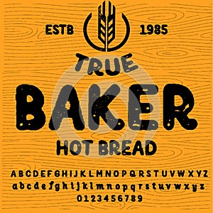 Hand Made Font `Bakery` Custom handwritten alphabet photo
