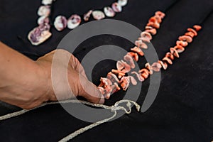 Hand made jewelery at the farmer`s market