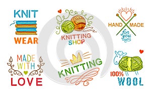 Hand Made Knit Logo Set