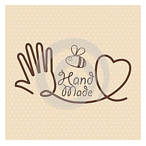 Hand Made label, handmade crafts workshop