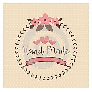 Hand Made label, handmade crafts workshop