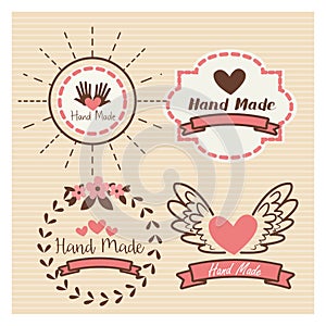 Hand Made label, handmade crafts workshop
