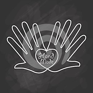 Hand Made label, handmade crafts workshop