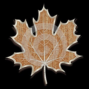 Hand-made maple leaf photo