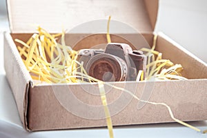 Hand made noname nobrand chocolate camera