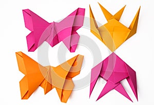 Hand made origami birds