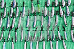 Hand-made spoon baits, tackles and wobblers. Fishing lures and accessories