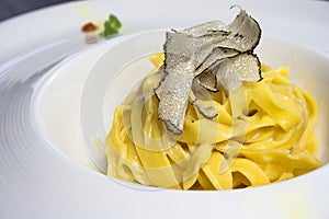 Hand made tagliatelle with truffle