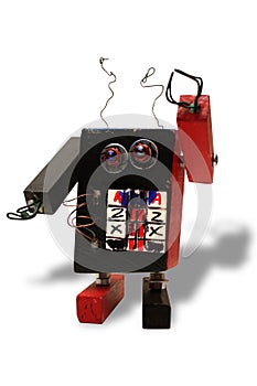 Hand made toy robot