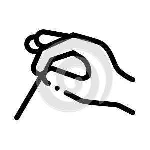 Hand making acupuncture icon vector outline illustration