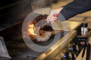 hand making barbeque. High quality photo