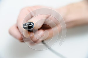 The cable plug hdmi.