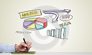 Designer draw infographs