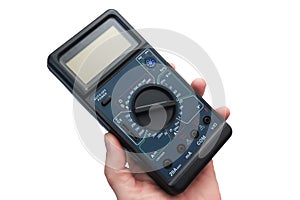 Hand master with close-up electronic multimeter