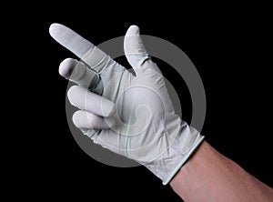 Hand in medical glove