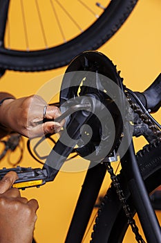Hand mending bike with multipurpose tool