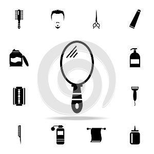 hand mirror icon. Detailed set of barber tools. Premium graphic design. One of the collection icons for websites, web design, mobi