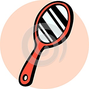 Hand mirror vector illustration